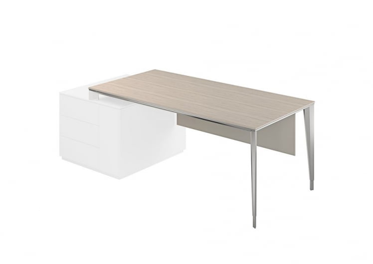 Стол под опорную тумбу 800 Атлас НЗ-0106.ЙН.АЛ Ясень Наварра Алюминий / Atlas NZ-0106.YN.AL_1