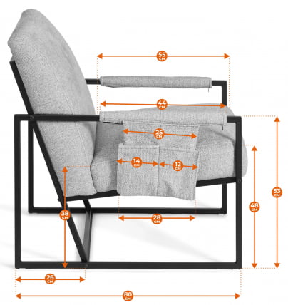 Кресло Чарли ЛУКС/Чарли Люкс экокожа , Шарп Черный, 70х80х82 см / Charli LUX/Чарли Sharp_13