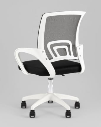 Кресло офисное ТопЧаирс Симпле СН черный пластик белый / TopChairs Simple SN_8