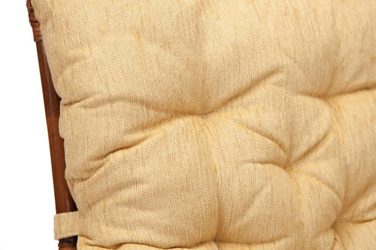 Кресло-качалка АНДРЕА Релакс Медиум /с подушкой/ Пекан Вашед (античн. орех), Ткань рубчик, цвет кремовый / ANDREA Relax Medium Pecan Washed_8