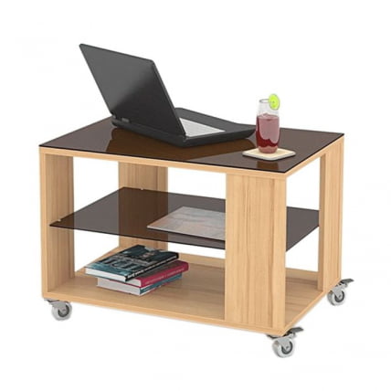 Стол журнальный БеаутйСтйле 5 Бук/стекло темнокоричневое / BeautyStyle_0