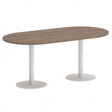 Стол овальный ХОМЕ ОФФИCЕ ВР.СП-5-180.1 Дуб Аризона/Белый металл / HOME OFFICE VR.SP-5-180.1_0