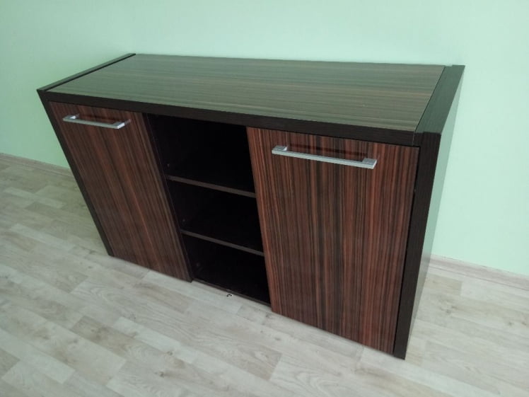 Тумба с фригобаром МТФ 140 Макассар/Венге Магия / MTF_2