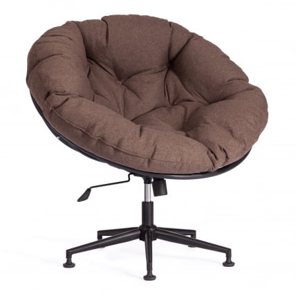 Кресло CЛОУДЕ рогожка/металл, 97х98х90-96см, коричневый, 3М7-147 / CLOUDE_0