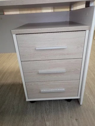 Тумба подкатная Дека 9.05.01 Дуб Сантана светлый/Белый / Deka_10