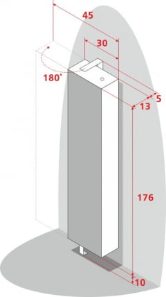 Поворотный зеркальный шкаф Лупо Арт Белый / Lupo Art_17