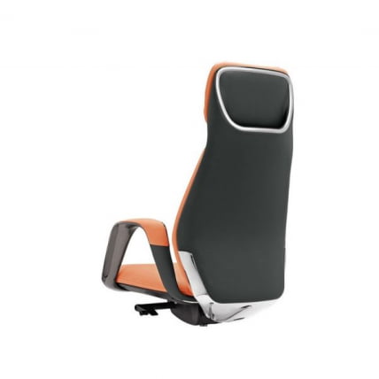 Эргономичное кресло руководителя Еурека ОC07 СЕРЕНЕ (Наппа кожа), оранжевое / Eureka OC07 SERENE (Nappa_6