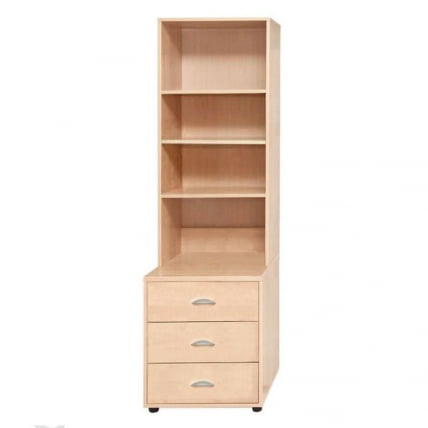 Стеллаж открытый с тумбой и ящиками Модул 4 Клен / Modul_0