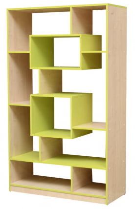 Стеллаж Юниор-11.1 Дуб молочный/Лайм_0