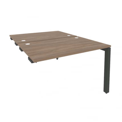 Стол-приставка двойной на П-образном м/к к опорным элем. ОНИКС О.МП-Д.СПР-2.8 Дуб Аризона/Антрацит / ONIX O.MP-D.SPR-2.8_0