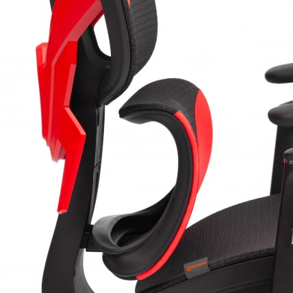 Кресло КингКобра иск. кожа / сетка, черный / красный / KingCobra_12