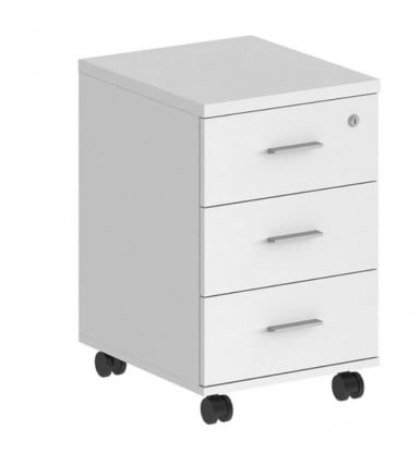 Тумба мобильная с тремя ящиками Сигма СГ.611.ВХ.ВХ.М Белый / Sigma SG.611.WH.WH.M_0