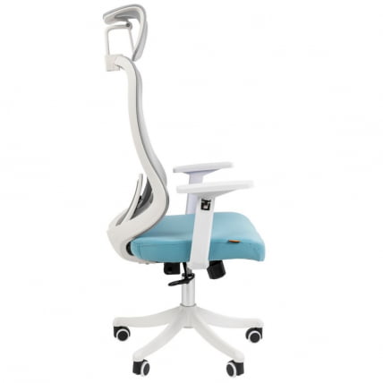 Кресло руководителя CХАИРМАН CХ563 Белый/бирюзовый / CHAIRMAN CH563_2