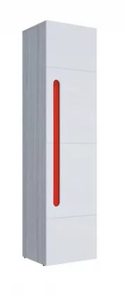 Пенал Палермо Юниор 02 Белый глянец Ясень шимо светлый Красный_0