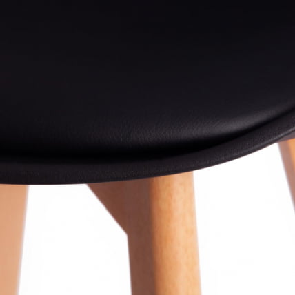 Стул барный ТУЛИП БАР (мод. C1014Х-1) / 1 шт. в упаковке пластик/дерево, 42 х 47,5 х 104 см, Блаcк (Черный) 3010/ натуральный / TULIP BAR (mod. C1014H-1) Black_6