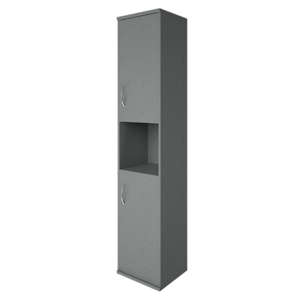 Шкаф высокий узкий правый Рива А.СУ-1.5 Пр Серый / Riva_0