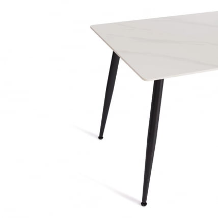 Стол обеденный Аустен/Остин столешница керамика (матовая) /опоры металл, белый/черный, 120х80х75см / Austen/Остин_2