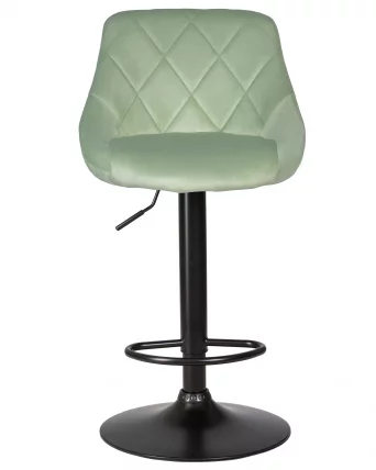 Стул барный ДОБРИН ЛОГАН БЛАCК Мятный велюр МДЖ9-87 / DOBRIN LOGAN BLACK MJ9-87_5