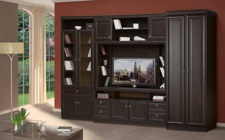 Шкаф для книг Инна 611 Денвер темный_2