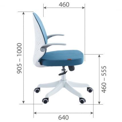 Детское компьютерное кресло CХАИРМАН CХ107 ткань голубой / CHAIRMAN CH107_8