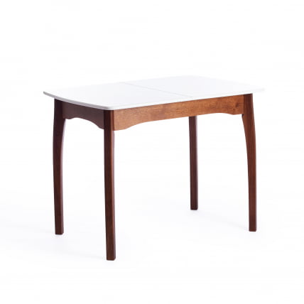 Стол CАТЕРИНА бук, мдф, 100+30кс70кс75, коричневый, белый / CATERINA 100+30x70x75,_3