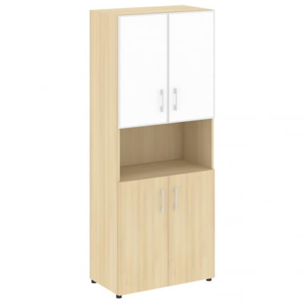 Шкаф Ялта ЛТ.СТ-1.4 Р вхите Акация Лорка/Стекло Вхите 800*450*1987 / LT.ST-1.4 R white White_0