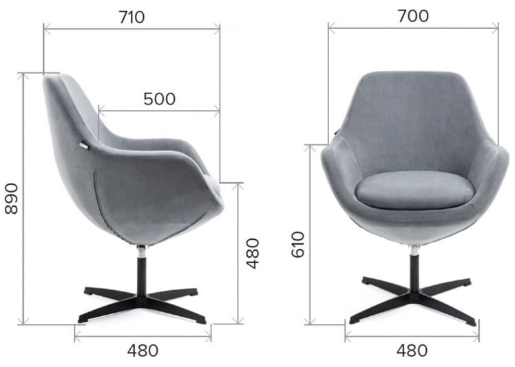 Обеденный стул Еверпроф Роcкй Ткань Серый / Everprof Rocky_5