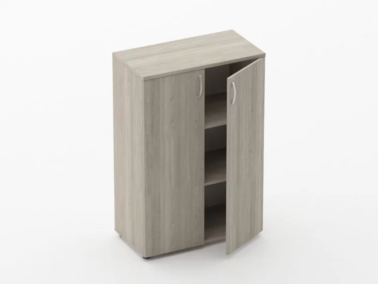 Шкаф средний закрытый Глассй 6.12.131 Дуб сантана светлый / Glassy_1