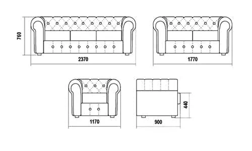 Диван трехместный Да Винчи 3Д Арт Висион 125 / Art Vision_4