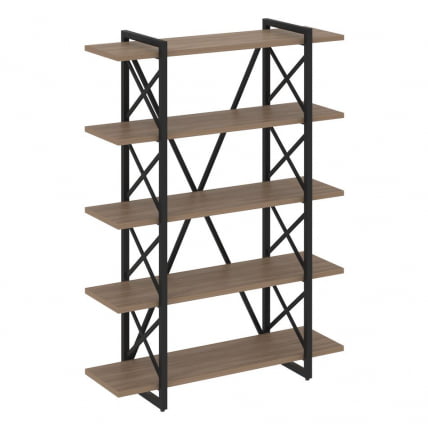 Стеллаж на регулируемых опорах - 5 полок ЛОФТ ВР.Л-МСТ.О-5.8В Металл черный Дуб Аризона / LOFT VR.L-MST.O-5.8V_0