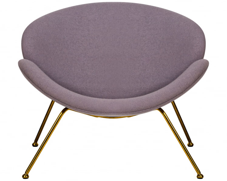 Кресло дизайнерское ДОБРИН ЕМИЛЙ (серая ткань АФ7, золотое основание) / DOBRIN EMILY AF7,_5