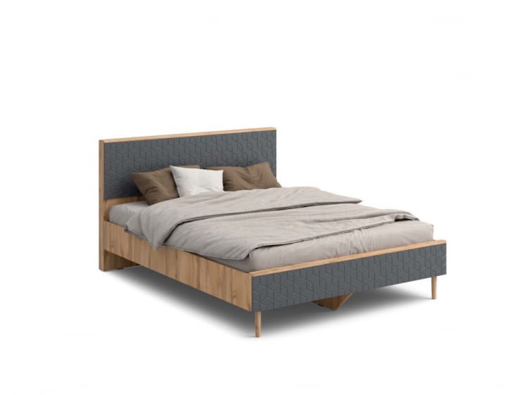 Кровать Денвер 160 см Дуб вотан/Графит Р-810_0