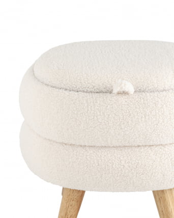 Пуф с ящиком Винни М Тедди белый / M_4