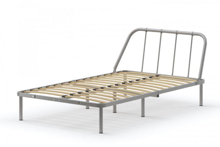 Кровать Мира с ортопедическими латами Цвет фасада: Серый; Материал фасада: Металл; Размер: 900х2000 мм; Спальное место: 900х2000 мм_0