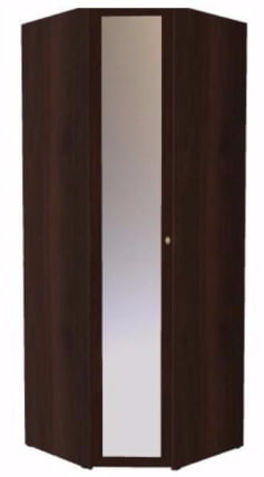 Фасад углового шкафа Зеркало Шерлоcк 63 Орех шоколадный (спальня)_65604 / Sherlock_0