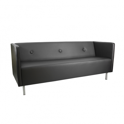 Диван офисный Скайнет тройной модуль А черный Екотекс 3001 / Ecotex_0