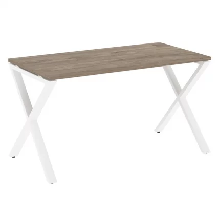 Стол рабочий ЛОФТ ВР.Л-СРКС-3.7 Металл белый Тиквуд темный / LOFT VR.L-SRX-3.7_0