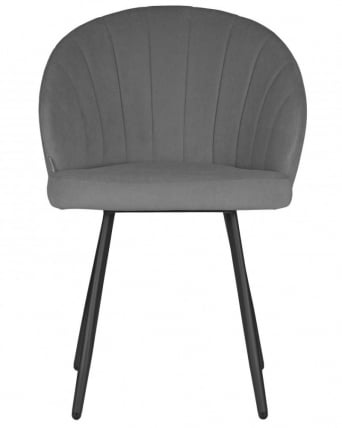 Стул обеденный ДОБРИН НАОМИ (ЭМАЛЬ ЧЕРНЫЙ МУАР велюр Катаниа Стоне) / DOBRIN NAOMI Catania Stone)_3
