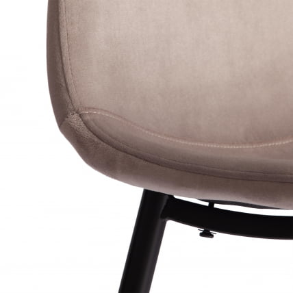 Стул БРЕЕЗЕ (мод. 4724) Велюр/металл , 44 х 53 х 87 см, Коффее (кофейный) ХЛР9 / черный / BREEZE (mod. Coffee HLR9_8