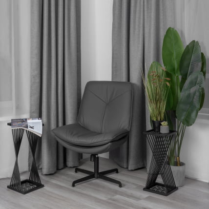 Кресло лаунж Космо экокожа, графит / Cosmo_14