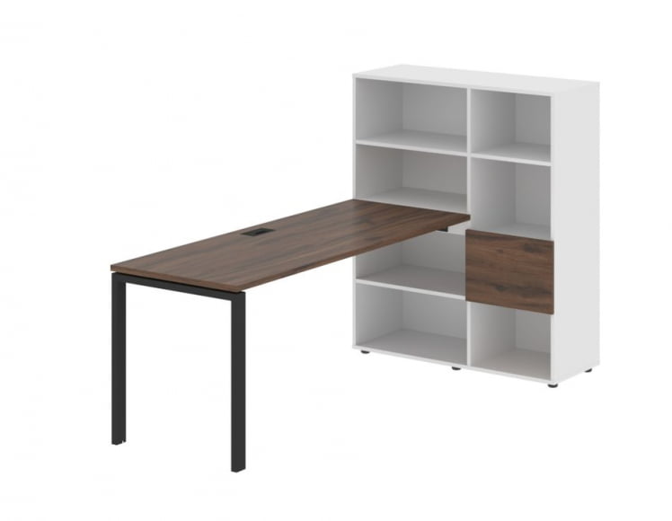 Рабочая станция ЕДИС ЕУРСТ 1117 Дуб Денвер темный Черный Белый / EDIS EURST_0