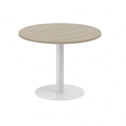 Стол переговорный круглый Сигма СГ.279.ОД.ГР Дуб темный Серебряный металлик / Sigma SG.279.OD.GR_0