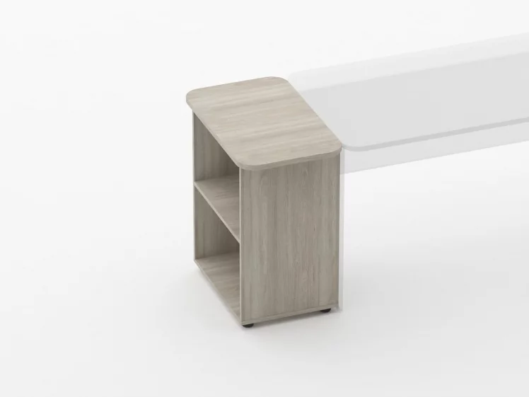 Тумба приставная к столу Глассй 3.18.10 Дуб сантана светлый / Glassy_1