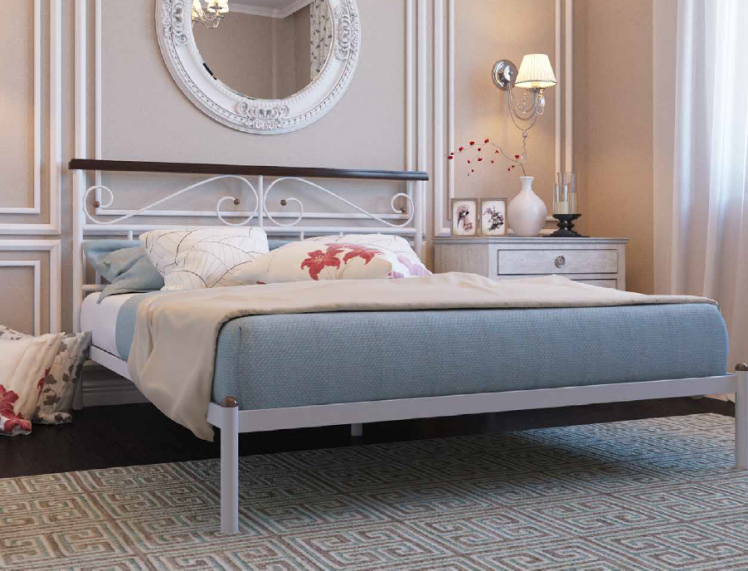 Кровать Эсмеральда 1200х2000 Белая_1