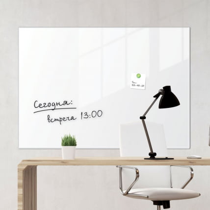 Доска магнитно-маркерная стеклянная БРАУБЕРГ 60х90 см Белая / BRAUBERG_2