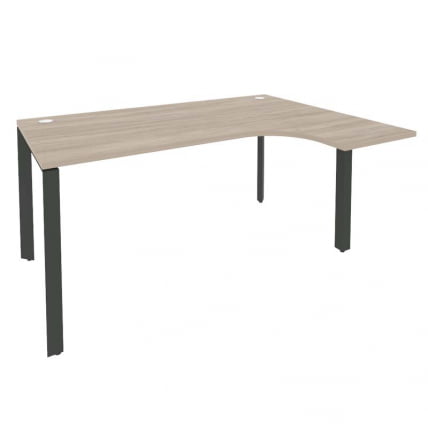 Стол эргономичный правый на П-образном м/к ОНИКС О.МП-СА-4Р Дуб Аттик/Антрацит / ONIX O.MP-SA-4R_0