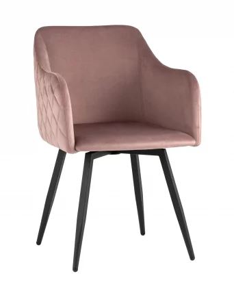 Стул Ника вращающийся велюр Пыльно-розовый_0