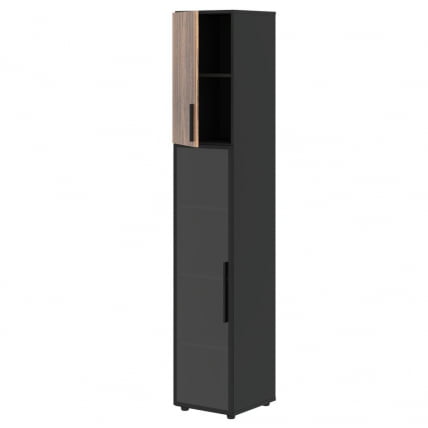 Шкаф-колонка комбинированный (левый) ВЕЛИОН ВЕНЕЕР ВРХCС 40.2 Л Американский орех Яшма черная / VELION VENEER VRHCS L_2