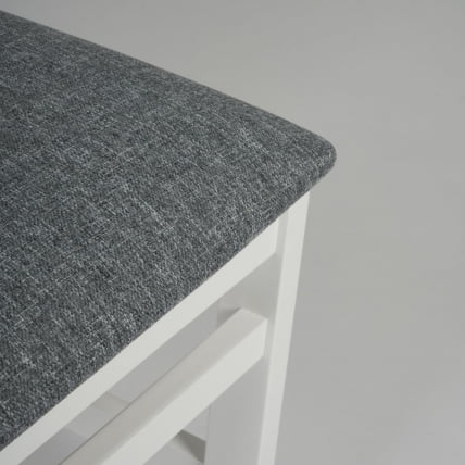 Стул СВЕДЕН Многослойная фанера, 41*40*99 см, вхите, ткань серая (16/1) разобранный / SWEDEN white,_3