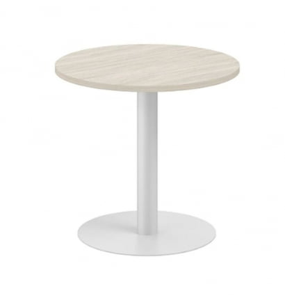 Стол переговорный круглый Сигма СГ.277.ОЛ.ГР Дуб светлый Серебряный металлик / Sigma SG.277.OL.GR_0